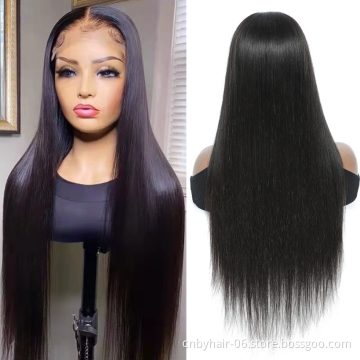HD lace front wig wholesale 150% 180% density human hair transparent hd lace cuticle aligned 4x4 5x5 closure frontal wigs